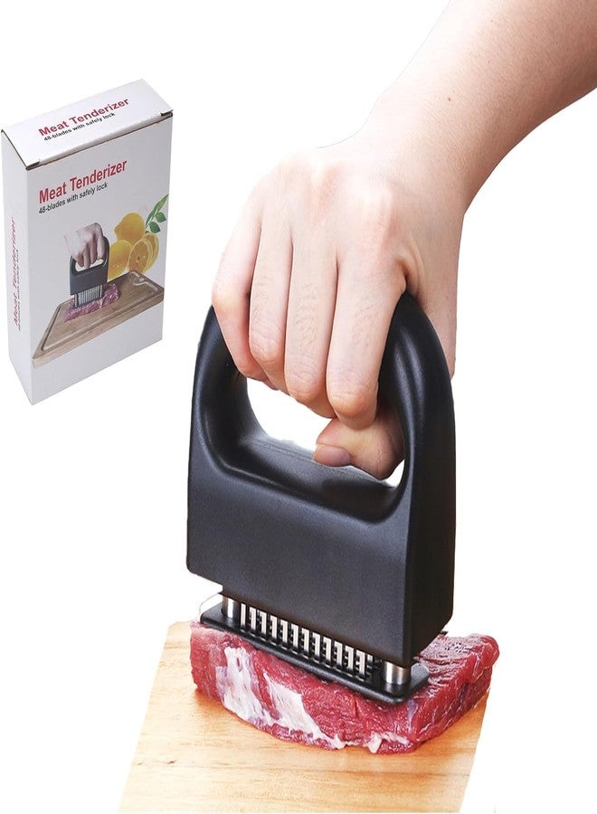 Trifecta مطرقة تليين اللحوم من ترايفيكتا، مزودة بـ 48 شفرة إبرية فائقة الحدة من الفولاذ المقاوم للصدأ، مطرقة لتليين اللحوم والدواجن، لتليين لحم البقر والخنزير والديك الرومي والأسماك، أداة طهي مثالية للتليين والتتبيل والشواء - Image 1